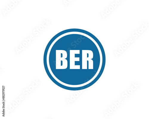 BER Logo design vector template. BER letter logo design.
