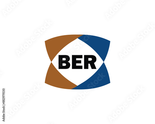 BER Logo design vector template. BER letter logo design.