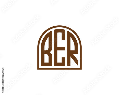 BER Logo design vector template. BER letter logo design.
