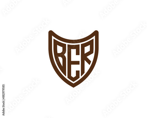 BER Logo design vector template. BER letter logo design.