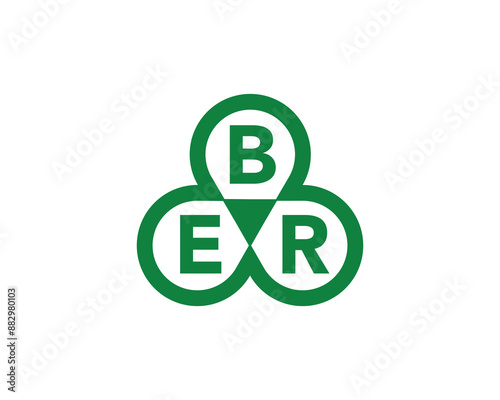 BER Logo design vector template. BER letter logo design.