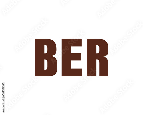 BER Logo design vector template. BER letter logo design.