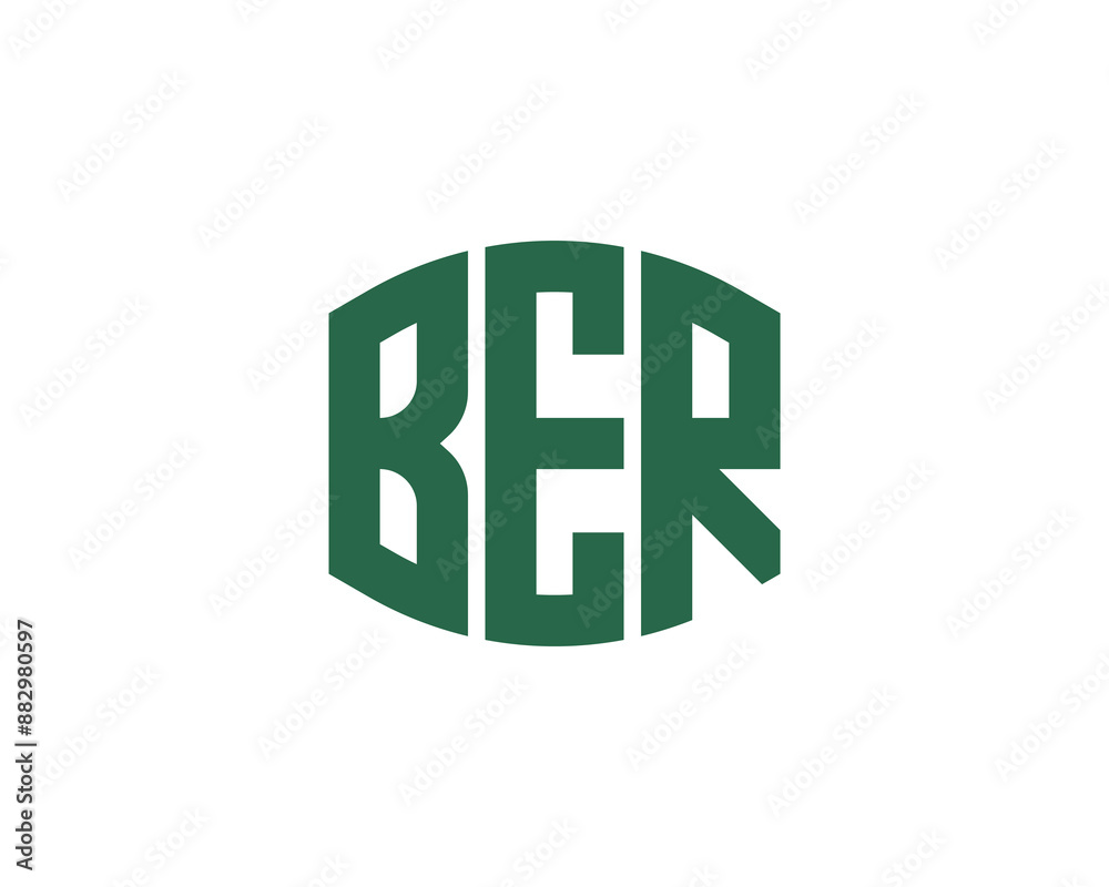 BER Logo design vector template. BER letter logo design.