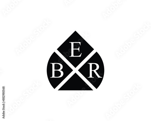BER Logo design vector template. BER letter logo design.