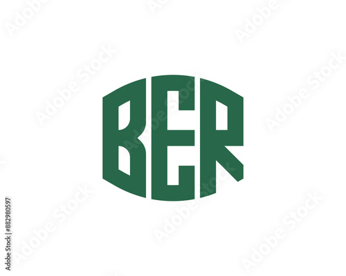 BER Logo design vector template. BER letter logo design.