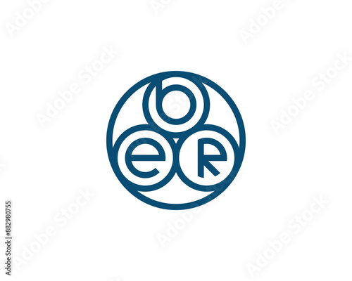 BER Logo design vector template. BER letter logo design.