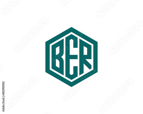 BER Logo design vector template. BER letter logo design.