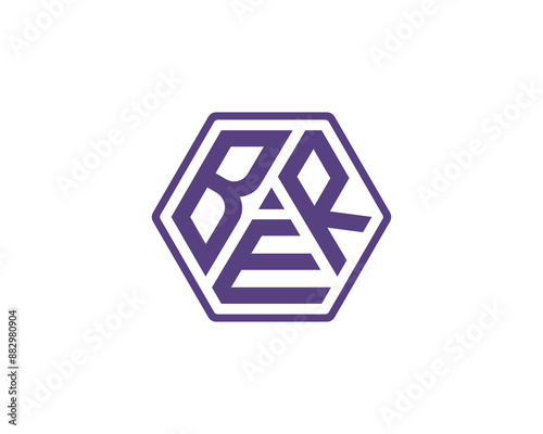 BER Logo design vector template. BER letter logo design.