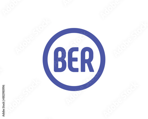 BER Logo design vector template. BER letter logo design.