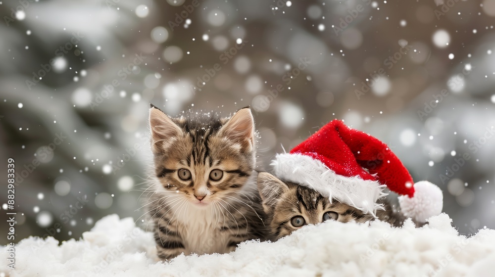 Adorable cats in Christmas attire capture the holiday spirit Adorable cats in Christmas attire capture the holiday spirit