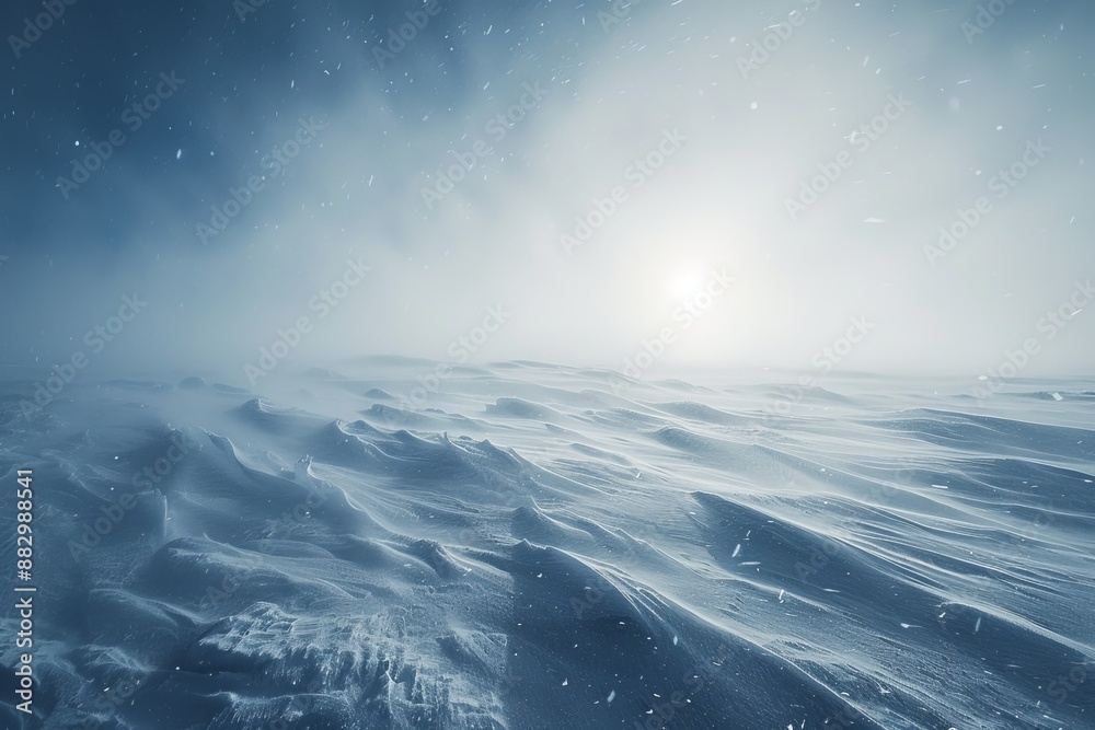 Fototapeta premium braving a blizzard at sea