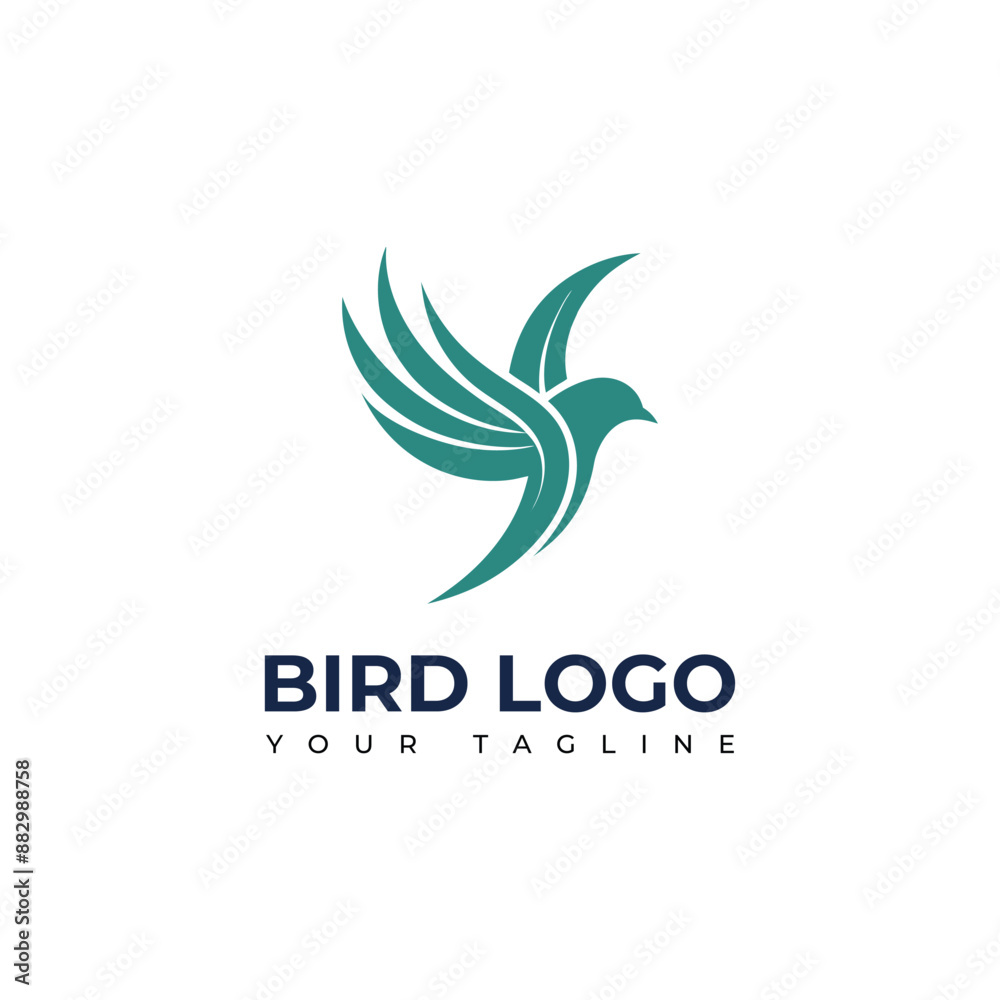 Fototapeta premium Bird colorful logo design vector Illustration