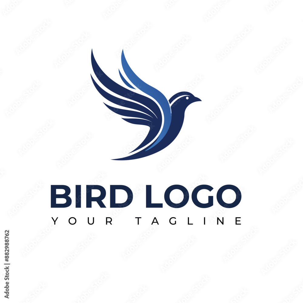 Obraz premium Bird colorful logo design vector Illustration