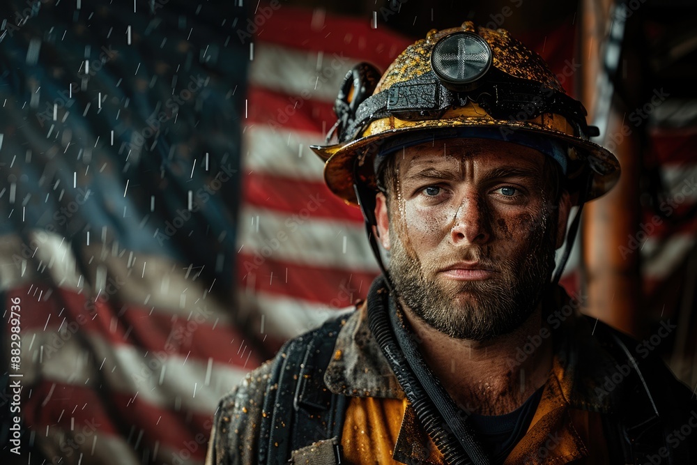 Fototapeta premium Labor Day. is a sign of remembrance of the labor protests in Chicago. celebrated on the first Monday of September, it is a day when the US honors the American worker and says goodbye to summer.