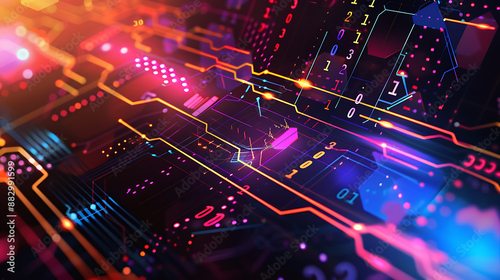 Obraz premium technology background