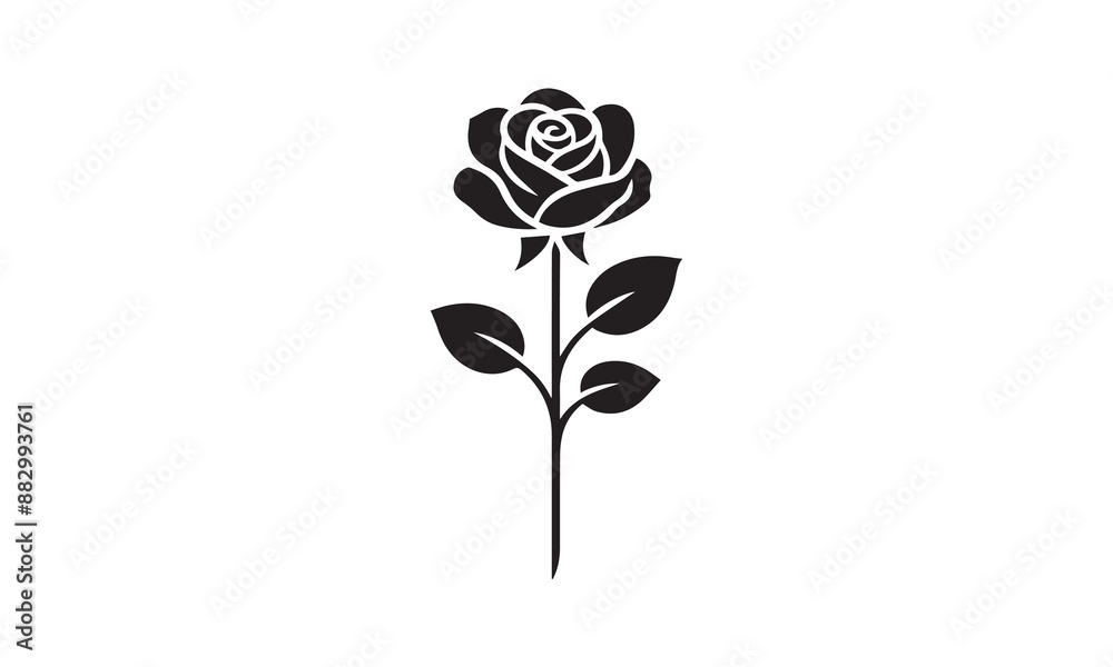 Roses tattoo. Black roses vector design. Black silhouette of rose, Valentines day silhouette of rose element set. Romantic silhouette of rose Roses tattoo. Black roses vector design. Black silhouette of rose, Valentines day silhouette of rose element set. Romantic silhouette of rose