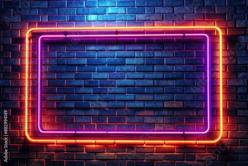 neon blank sign billboard for your advertising