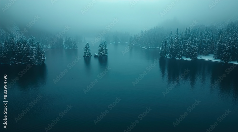 Fototapeta premium misty morning in the forest
