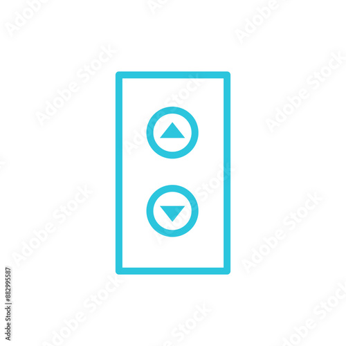 Elevator buttons icon, Isolated on white background. From blue icon set.