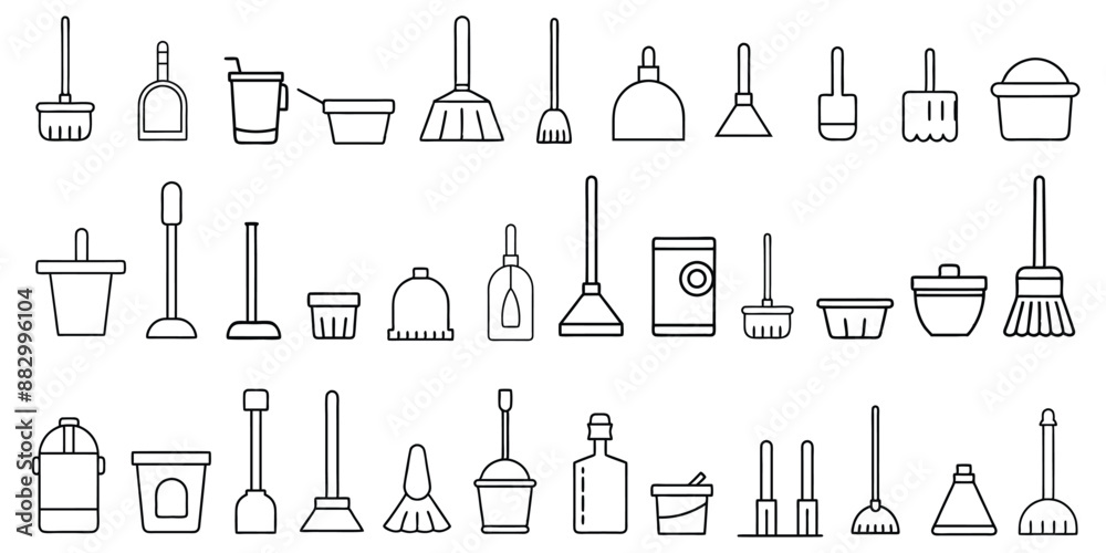 Fototapeta premium Set of tools for cleaning