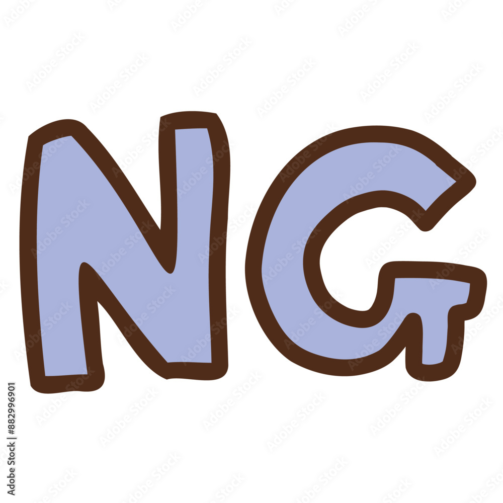手描きのNGの文字