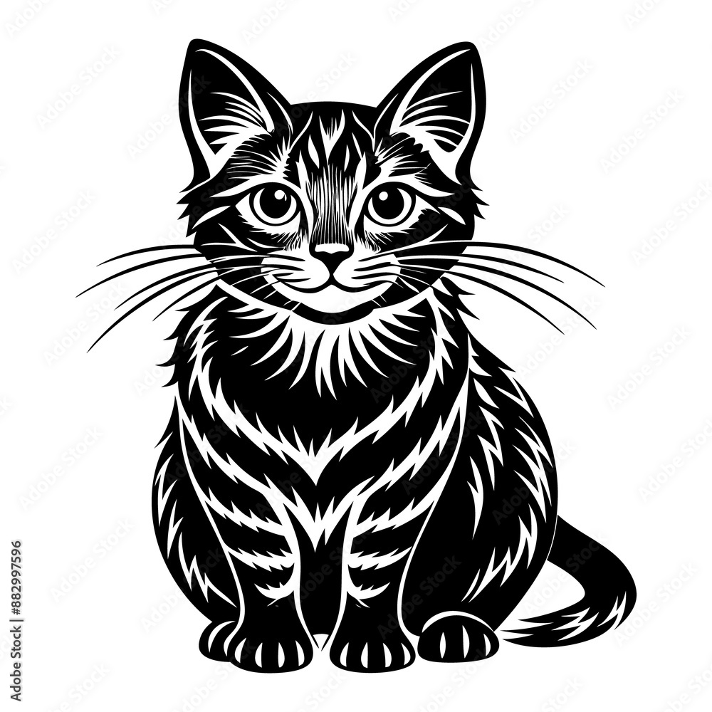 Black Cat vector art illustration Black Cat vector art illustration