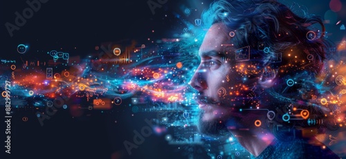business man working with computer in office