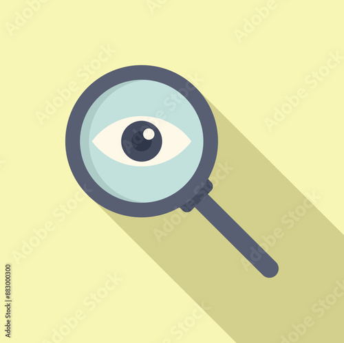 Magnifying glass focusing on an eye, symbolizing the act of careful observation and scrutiny