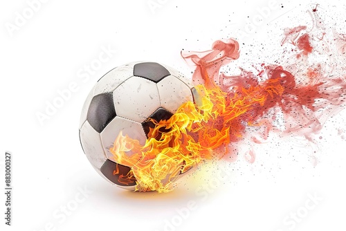 Wallpaper Mural 3d rendering soccer ball background with composite flame effect
 Torontodigital.ca