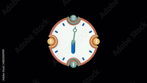 Wallpaper Mural Animated Clock spinning 12 hours Torontodigital.ca