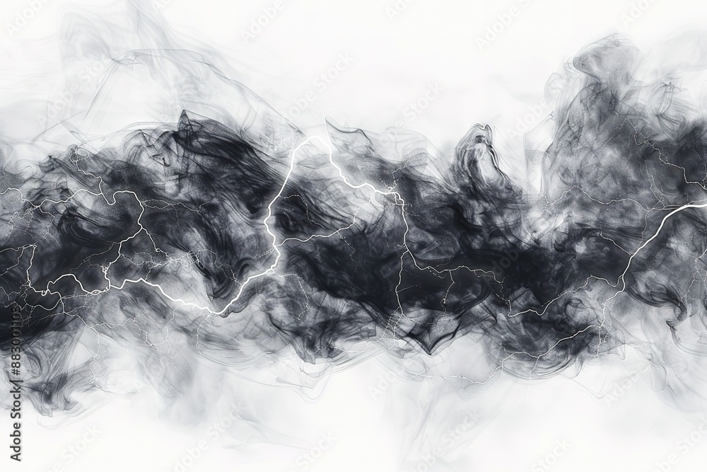 Colored smoke on white background
