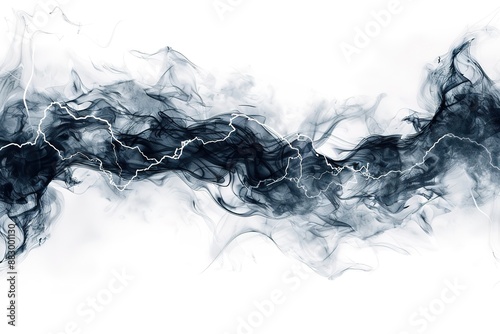 Colored smoke on white background 