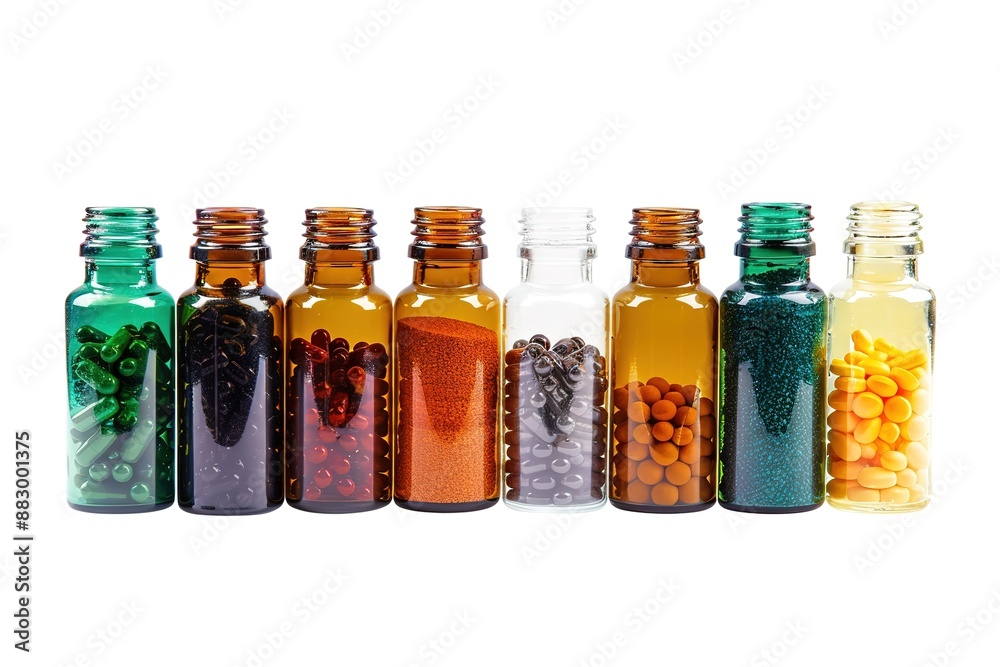 Bottles transparent with colorful pills capsules on blue background. Nutritional Supplements, Vitamins, multivitamins, Calcium, antibiotics. Health. Immunity
Bottles transparent with colorful pills capsules on blue background. Nutritional Supplements, Vitamins, multivitamins, Calcium, antibiotics. Health. Immunity