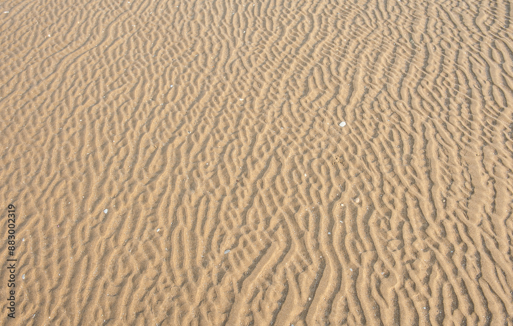 Traces of sand patterns on the beach Traces of sand patterns on the beach