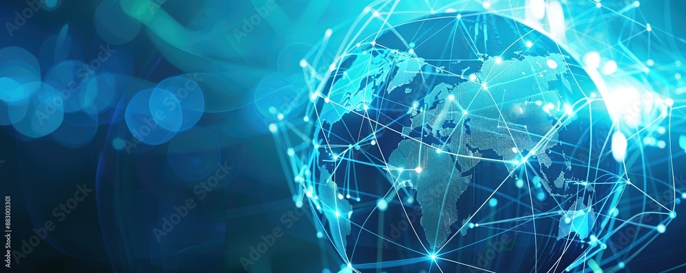 Global Network Connections: A Digital World Map