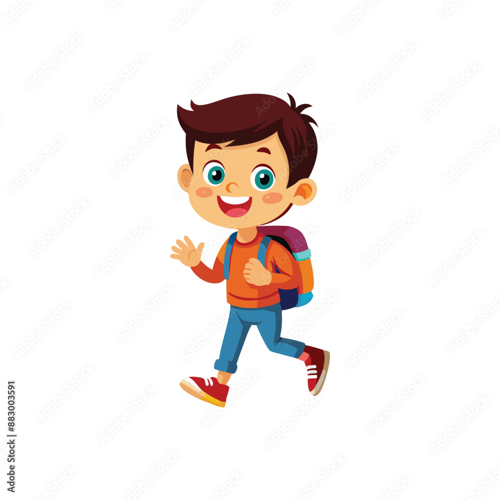 Children back to school Silhouette Vector with White background Children back to school Silhouette Vector with White background