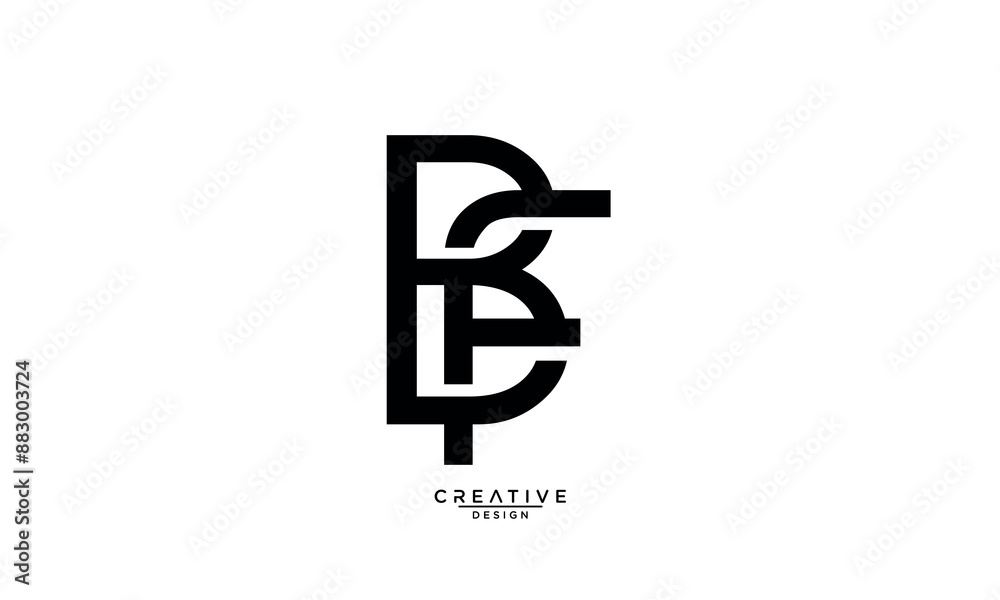 BF, FB, B, F, Abstract Letters Logo Monogram BF, FB, B, F, Abstract Letters Logo Monogram
