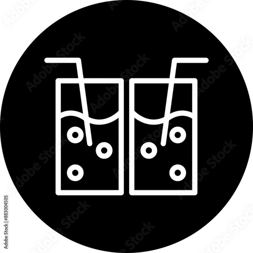 Drinks Vector Line White Circle Black