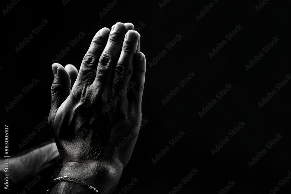 Praying Hands Monochrome Artistic Close-up Praying Hands Monochrome Artistic Close-up