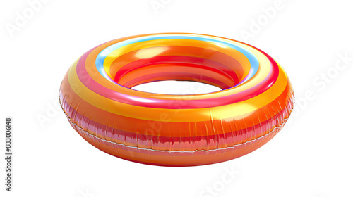 Obraz na płótnie Inflatable swimming ring on a transparent background w salonie