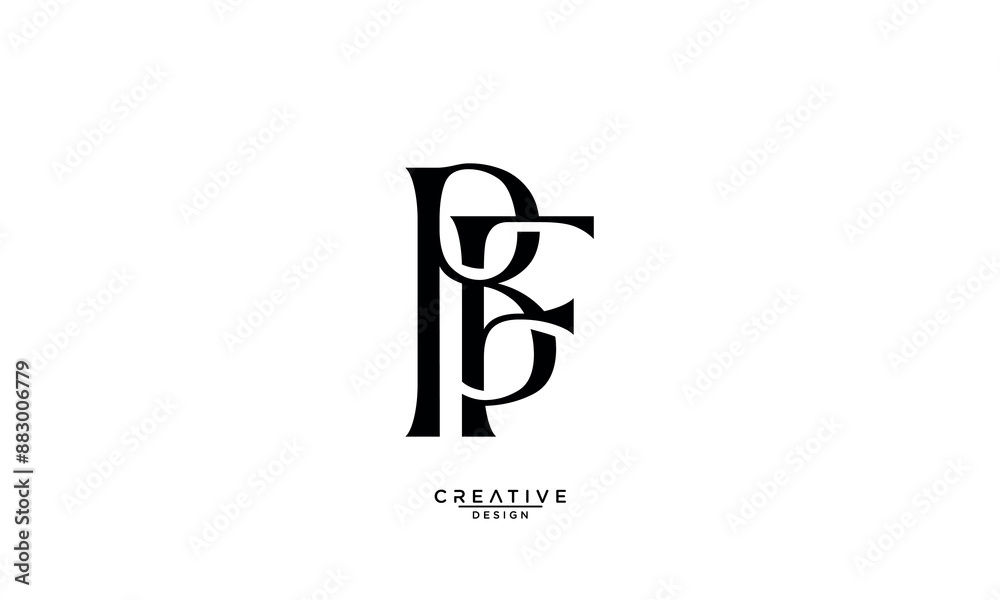 BF, FB, B, F, Abstract Letters Logo Monogram BF, FB, B, F, Abstract Letters Logo Monogram