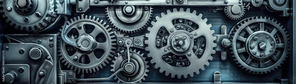 Detailed sketch of an ATM machines inner workings with gears and cogs, industrial style, monochrome Detailed sketch of an ATM machines inner workings with gears and cogs, industrial style, monochrome