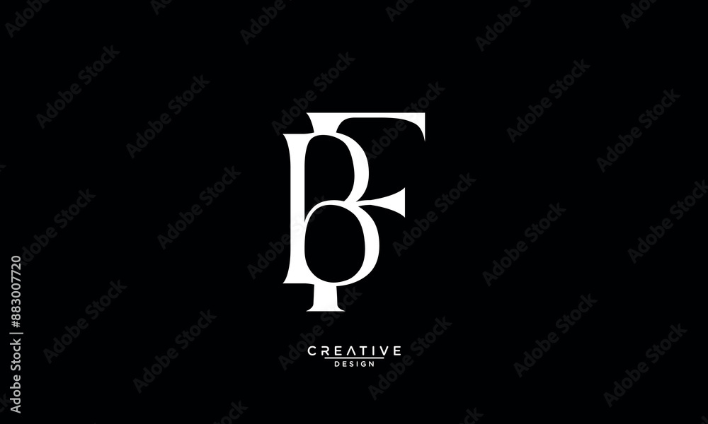 BF, FB, B, F, Abstract Letters Logo Monogram BF, FB, B, F, Abstract Letters Logo Monogram