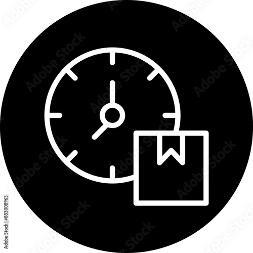 Hours Vector Line White Circle Black