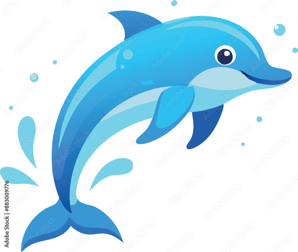 Obraz premium Playful dolphin jumping out of the water