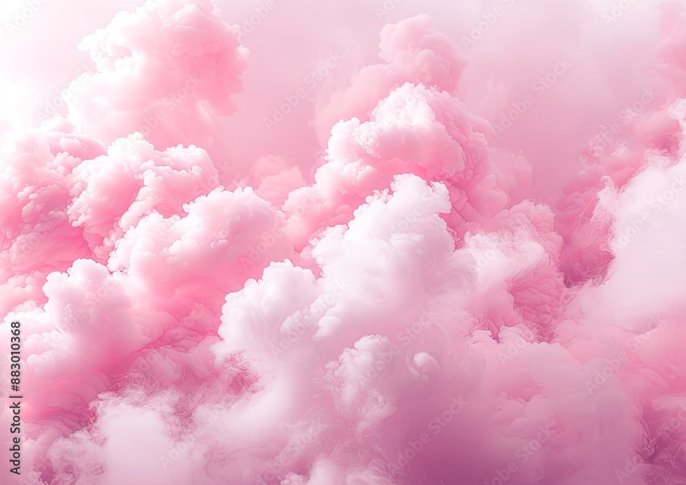 Dreamy Cotton Candy Sky with Pastel Pink and Purple Fluffy Clouds, Soft Lighting, and Blurred Edges for Copy Space in a Cute Fantasy Style Dreamy Cotton Candy Sky with Pastel Pink and Purple Fluffy Clouds, Soft Lighting, and Blurred Edges for Copy Space in a Cute Fantasy Style