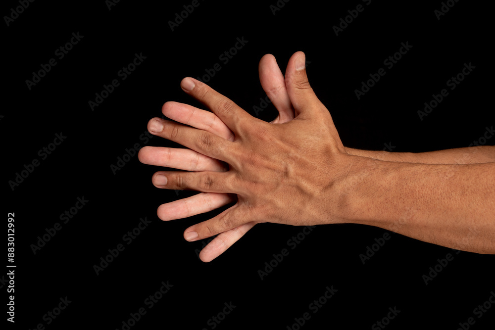 Latin man's hands making shapes. shapes with hands Latin man's hands making shapes. shapes with hands