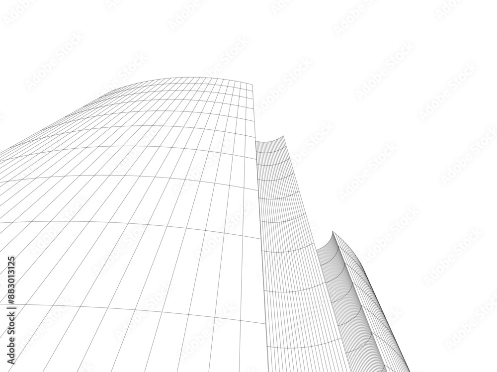 abstract architecture vector 3d illustration abstract architecture vector 3d illustration