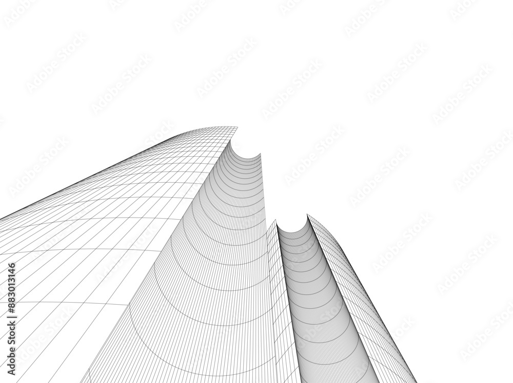 abstract architecture vector 3d illustration abstract architecture vector 3d illustration