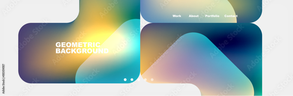 Obraz premium Teal Liquid color background design for Landing page site. Fluid gradient shapes composition. Futuristic design posters. Eps10 vector.